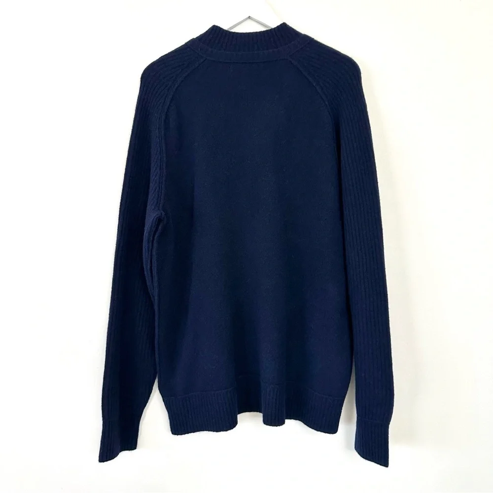 John Varvatos Knit Wool Blend Navy Sweater